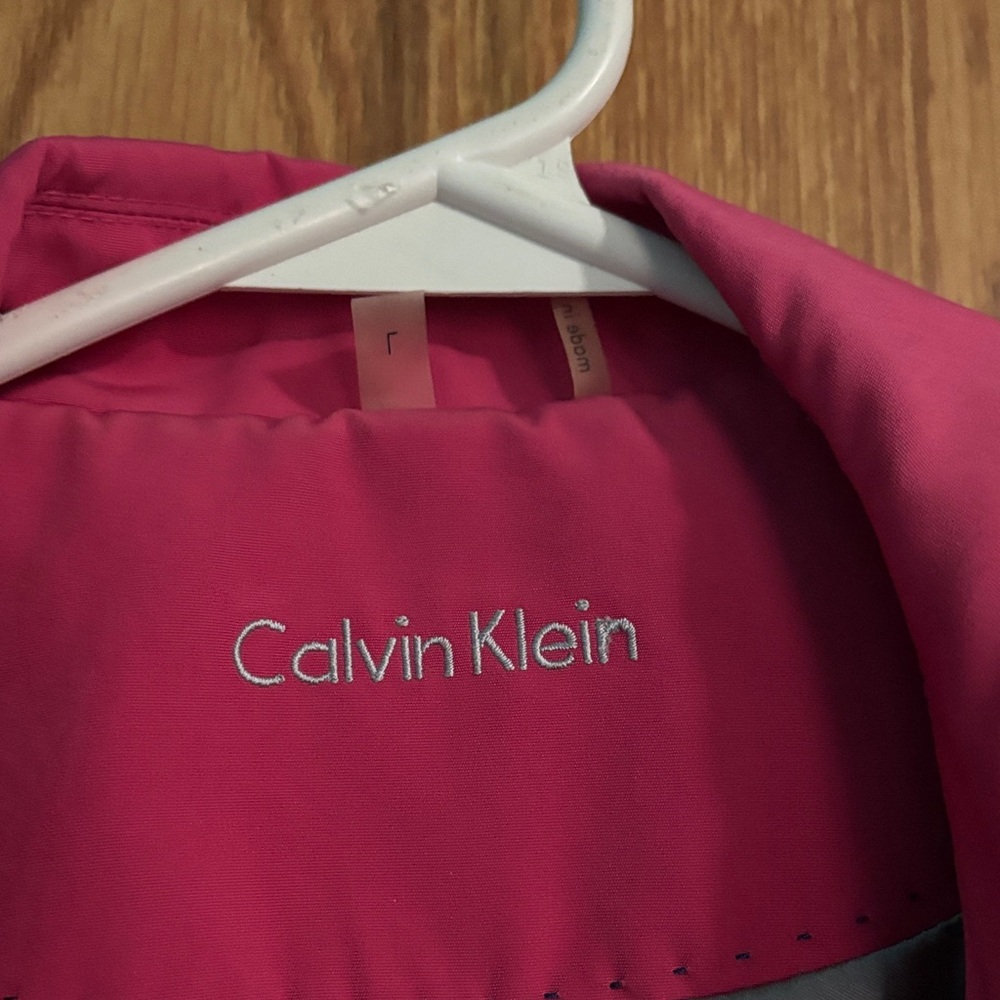 Calvin Klein Fuchsia Trench Coat - Picture 3 of 7
